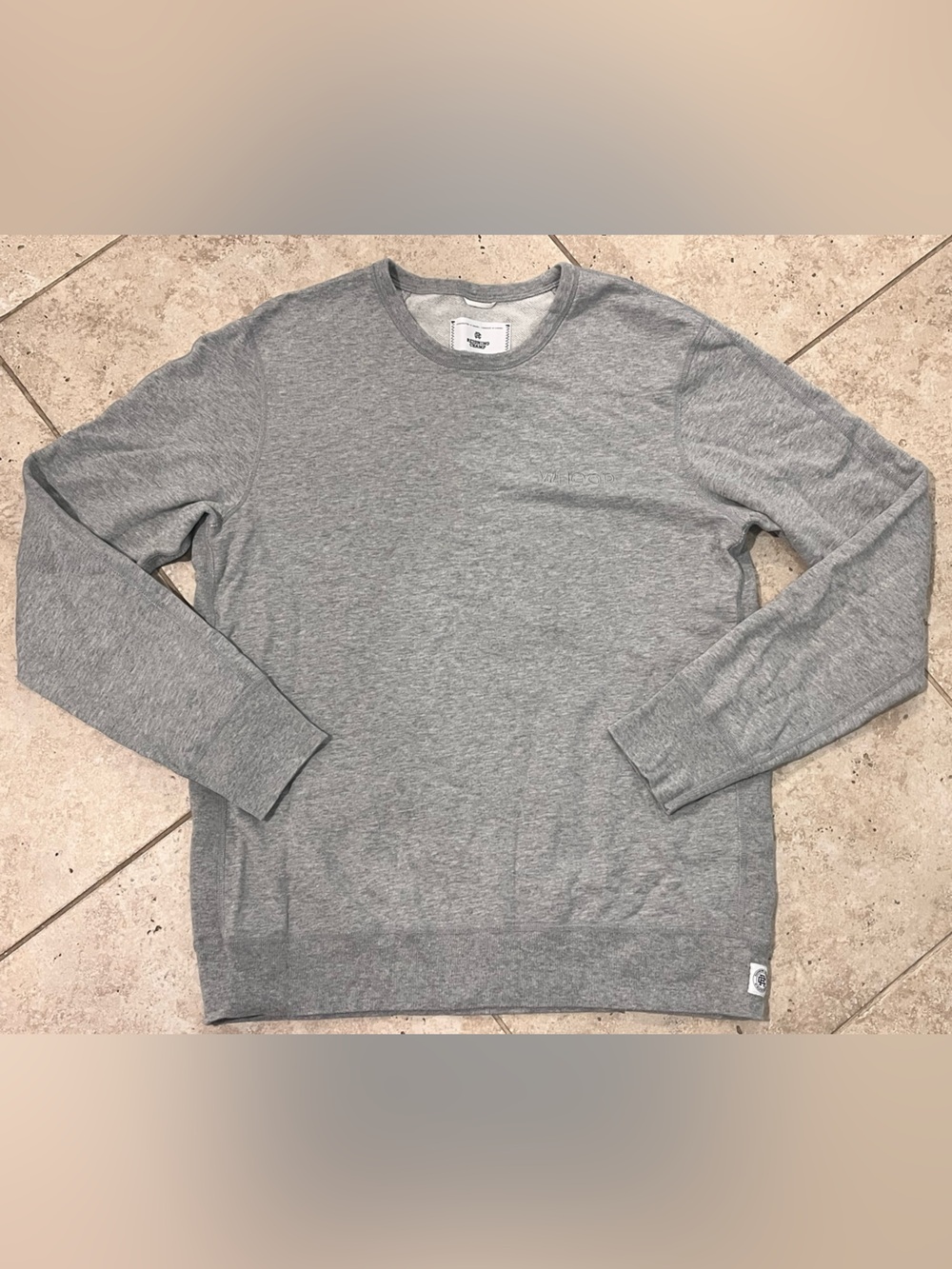 Reigning Champ X Whoop 100% Pima Cotton Gray Crewneck Sweatshirt Canada Made EUC